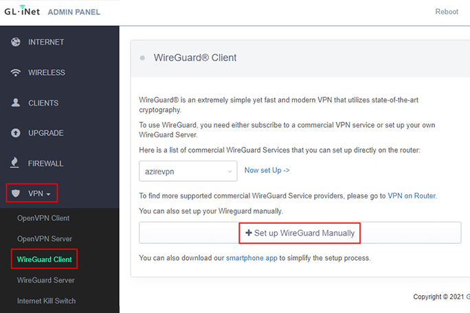 WireGuard Client GL iNet VPN Setup